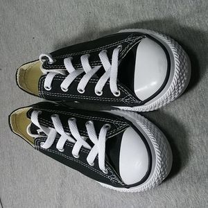 Kids new Converse All Star black and white canvas sneakers